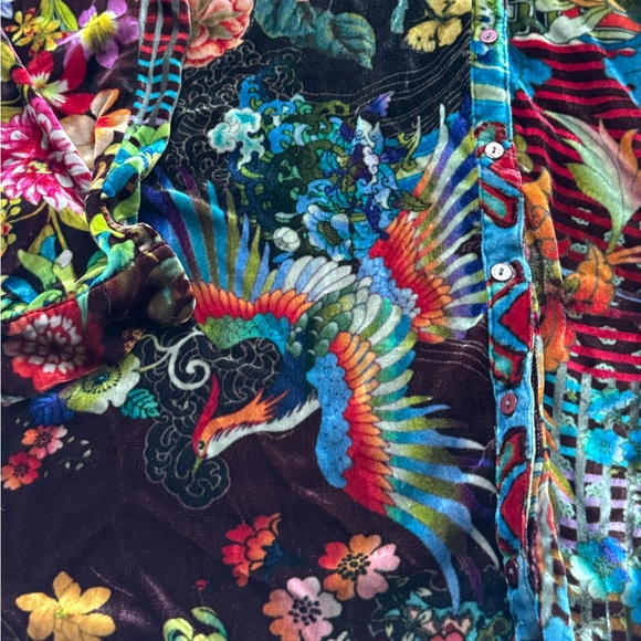 Johnny Was Dream velvet button up shirt/jacket NWT RARE - Picture 7 of 11